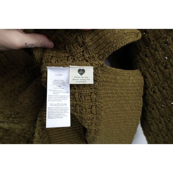 Madewell Womens M Sunbury Open Stitch Merino Wool Blend Knit Collared Sweater - Picture 5 of 9